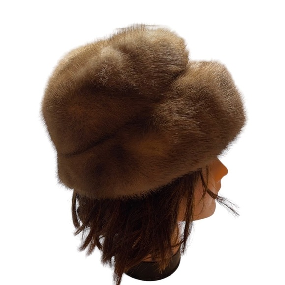 Vintage Real Mink Fur Women Hat - Picture 6 of 7